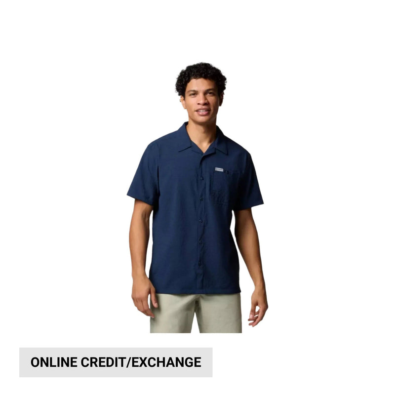 Columbia Men's Utilizer Short Sleeve Camp Shirt - Collegiate Navy