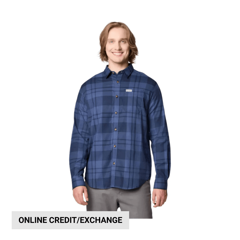 Columbia Men's Vapor Ridge III Long Sleeve Shirt - Collegiate Navy Rivercrossing Plaid