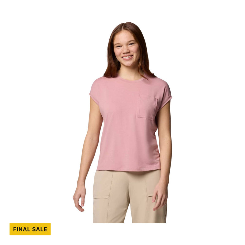 Columbia Women's Boundless Trek Short Sleeve Tee - Eraser Pink