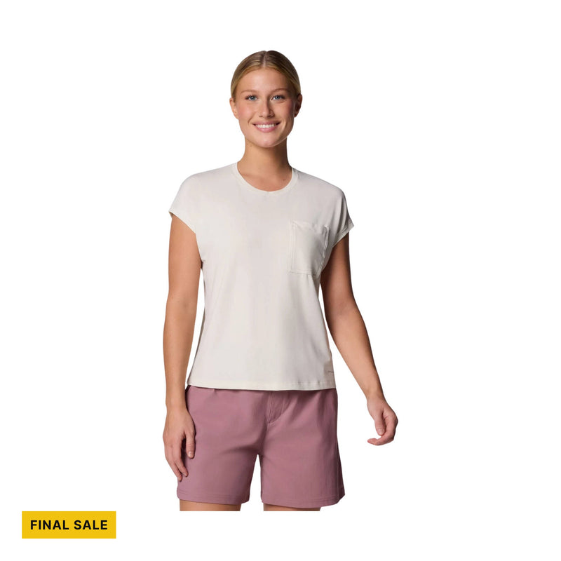 Columbia Women's Boundless Trek Short Sleeve Tee - Sea Salt