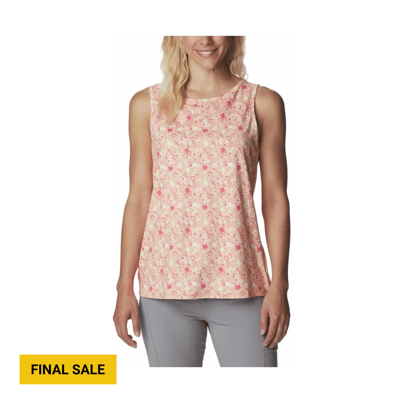 Columbia Women's Chill River Tank - Peach/Mini Hibiscus