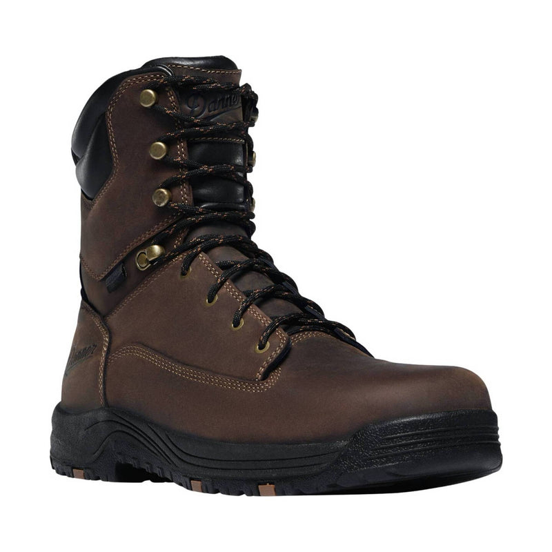 Danner Men's Caliper 8 Inch Aluminum Toe Work Boot - Brown Leather