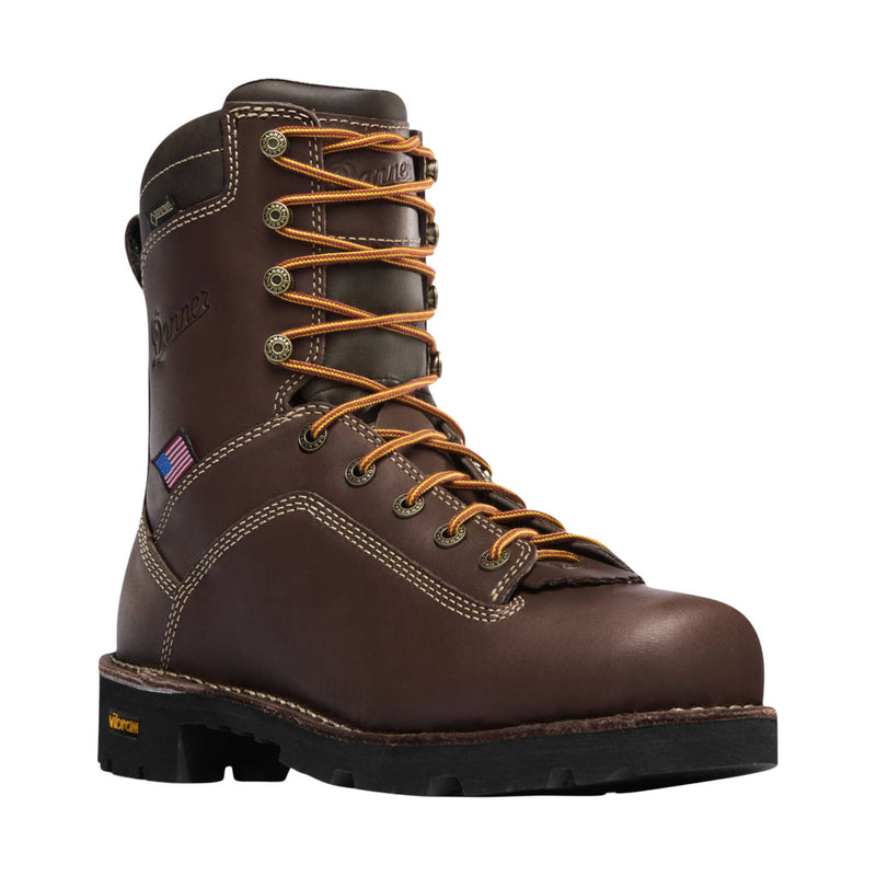 Danner Men's Quarry USA 8 Inch Alloy Toe Work Boot - Brown