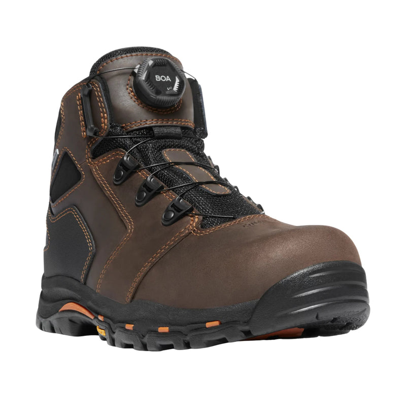 Danner Men's Vicious BOA 4.5 Inch Composite Toe Work Boots - Brown/Orange