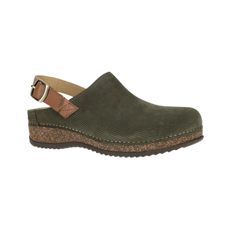 Dansko Women's Merrin Shoes - Olive Suede Mule