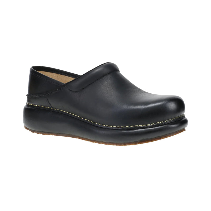 Dansko Women's Platform Pro Clogs - Black Burnished Nubuck
