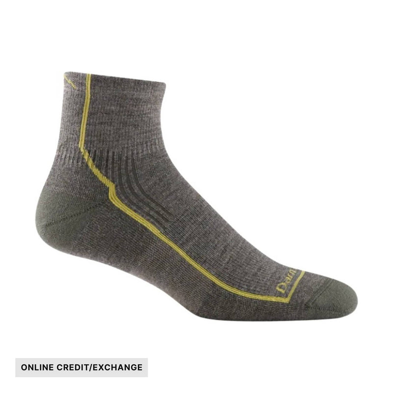 Darn Tough Men's Hiker Quarter Midweight Hiking Sock - Taupe