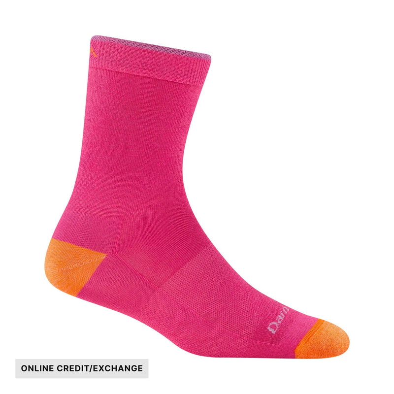 Darn Tough Vermont Kids' Field Trip Micro Crew Lightweight Hiking Sock - Neon Pink