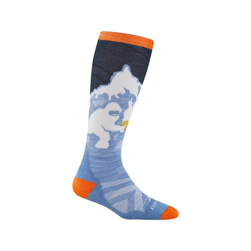 Darn Tough Vermont Kids' Little Yeti Over The Calf Midweight Ski and Snowboard Socks - Midnight