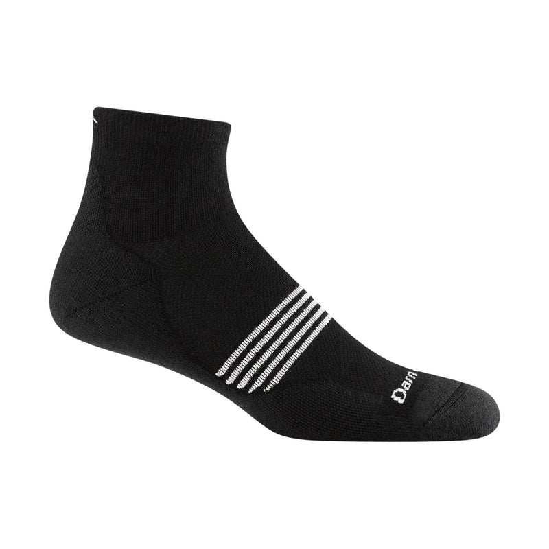 Darn Tough Vermont Men's Element Quarter Lightweight Running Sock - Black