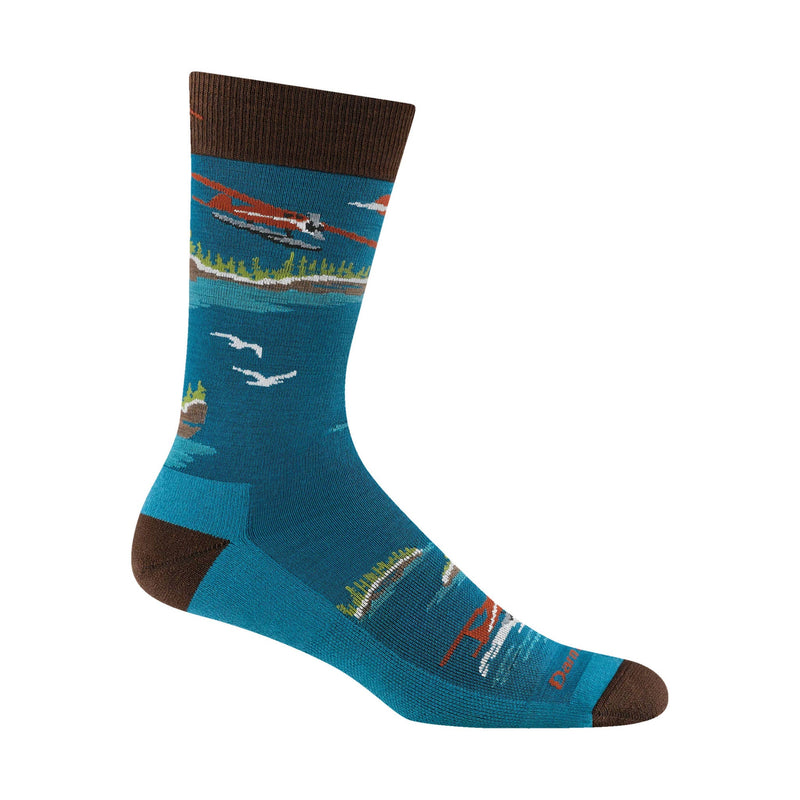 Darn Tough Vermont Men's Float Plane Crew Lightweight Lifestyle Sock - Cascade