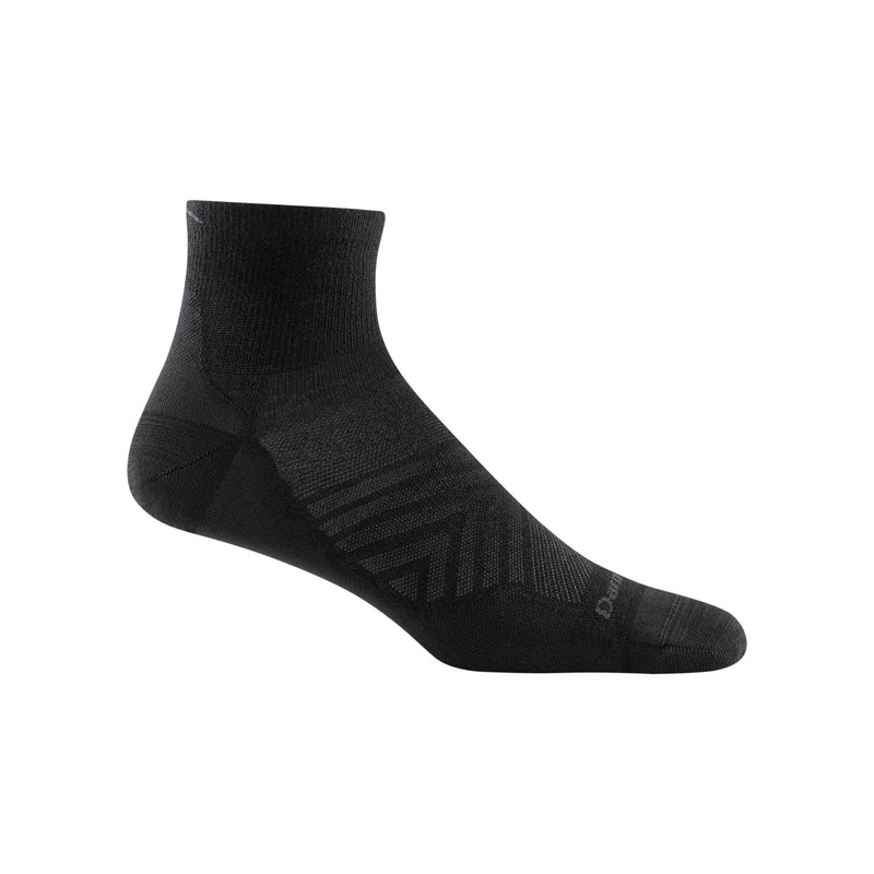Darn Tough Vermont Men's Run Quarter No Cushion Ultra Lightweight Running Sock - Black