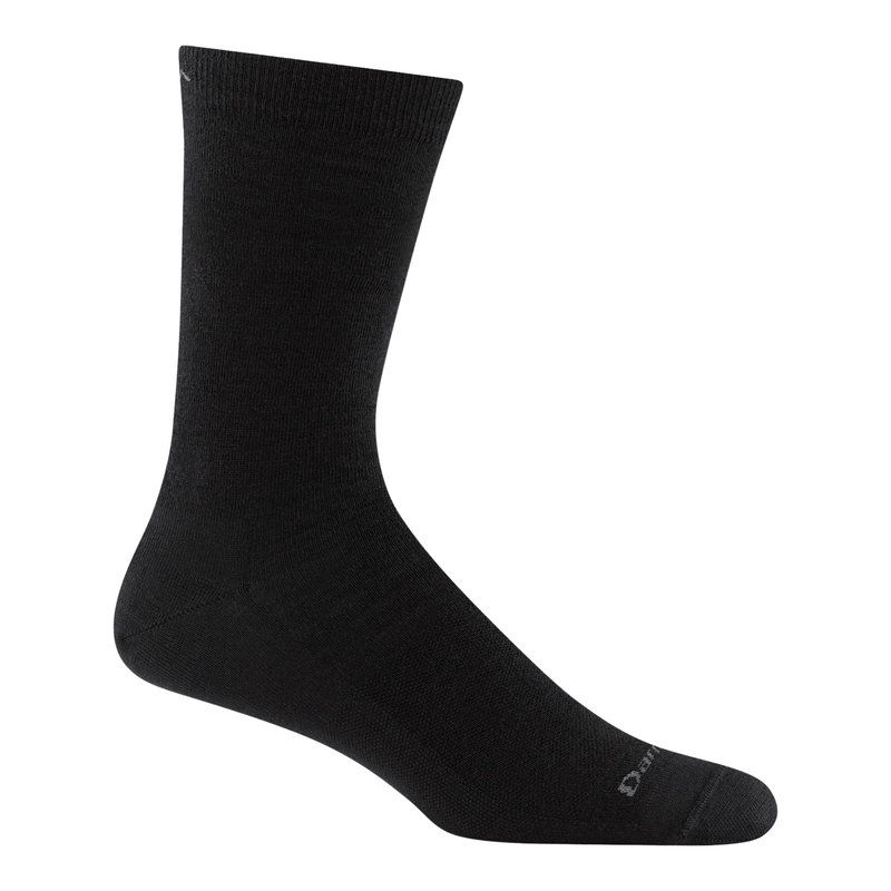 Darn Tough Vermont Men's Solid Crew Lightweight Lifestyle Sock - Black