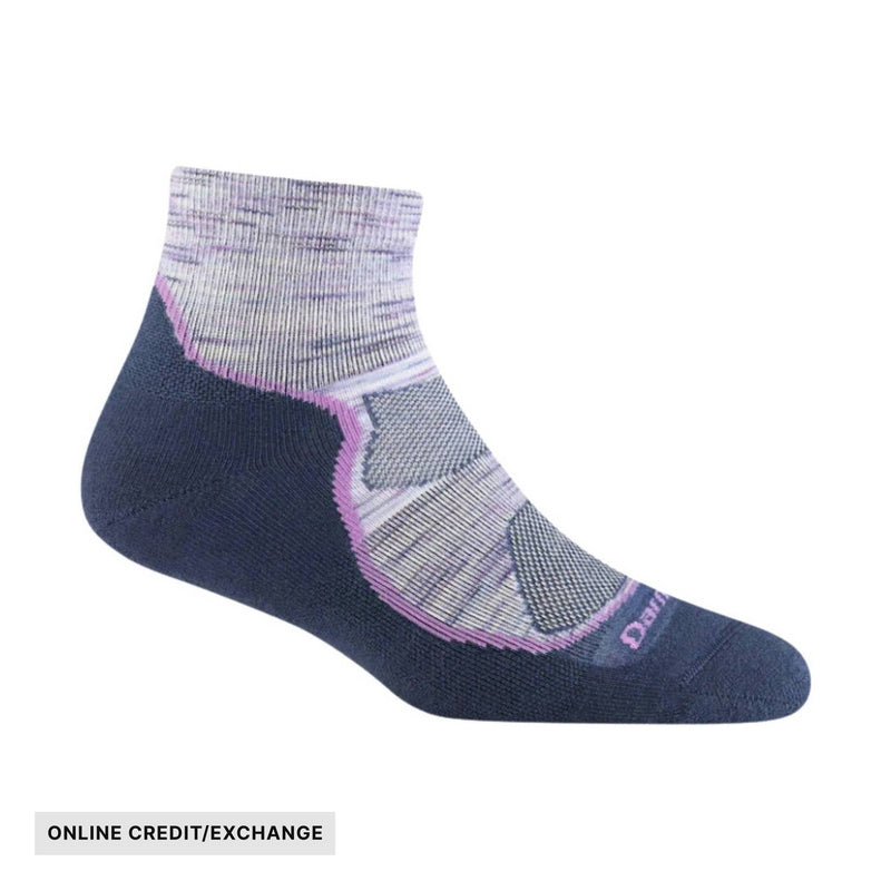 Darn Tough Vermont Women's Light Hiker Quarter Lightweight Hiking Sock - Cosmic Purple