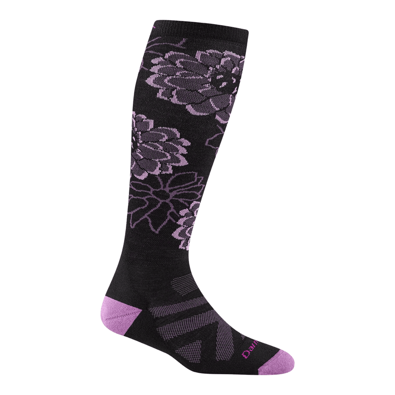 Darn Tough Vermont Women's Dahlia Over The Calf Midweight Ski and Snowboard Socks - Black