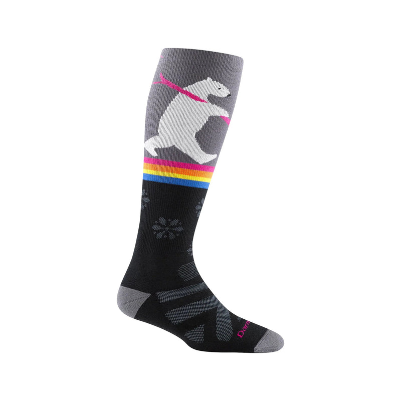 Darn Tough Vermont Women's Due North Over The Calf Midweight Ski and Snowboard Socks - Black