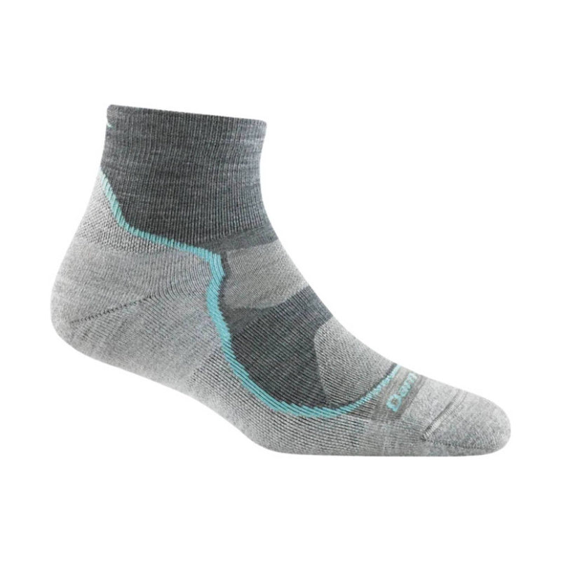 Darn Tough Vermont Women's Light Hiker Quarter Lightweight Hiking Sock - Slate