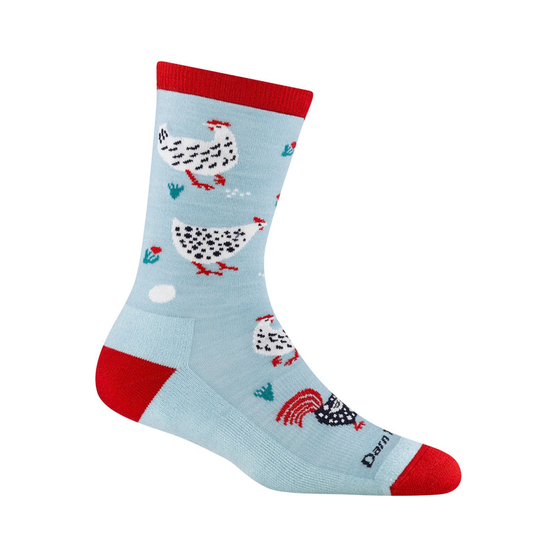 Darn Tough Vermont Women's Mother Clucker Crew Lightweight Lifestyle Sock - Skylight