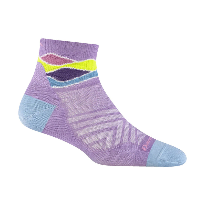 Darn Tough Vermont Women's Run Quarter No Cushion Ultra Lightweight Running Sock - Lavender