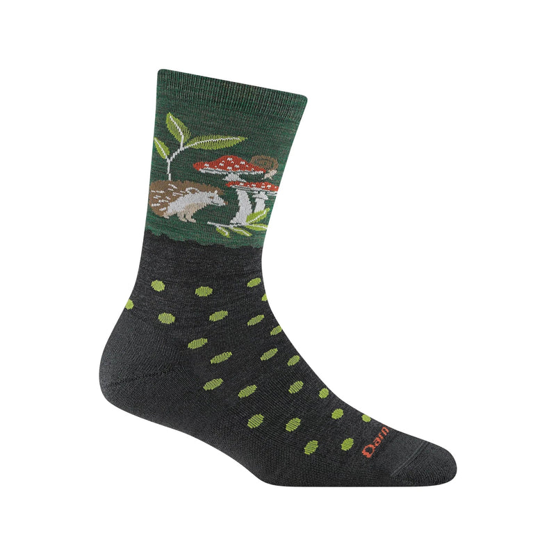 Darn Tough Vermont Women's Wild Life Lightweight Lifestyle Crew - Hedgehog Moss