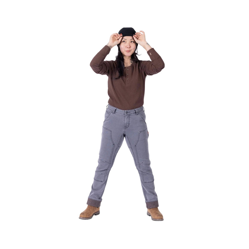 Dovetail Women's Britt Utility Hotswap Thermal Denim Pant - Grey