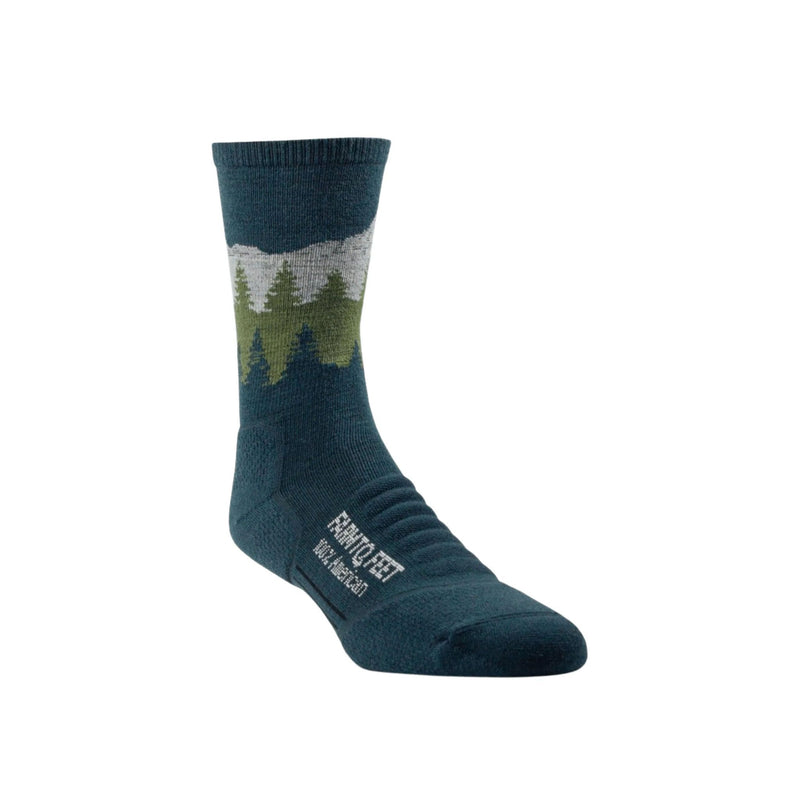 Farm To Feet Men's Timber Light Targeted Cushion Three Quarter Crew Socks - Green Gables
