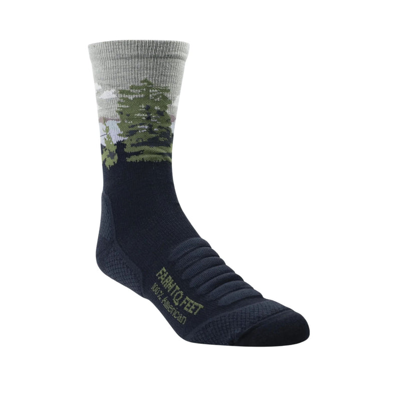 Farm To Feet Women's Cascade Locks Light Targeted Cushion Three Quarters Crew Socks - Total Eclipse