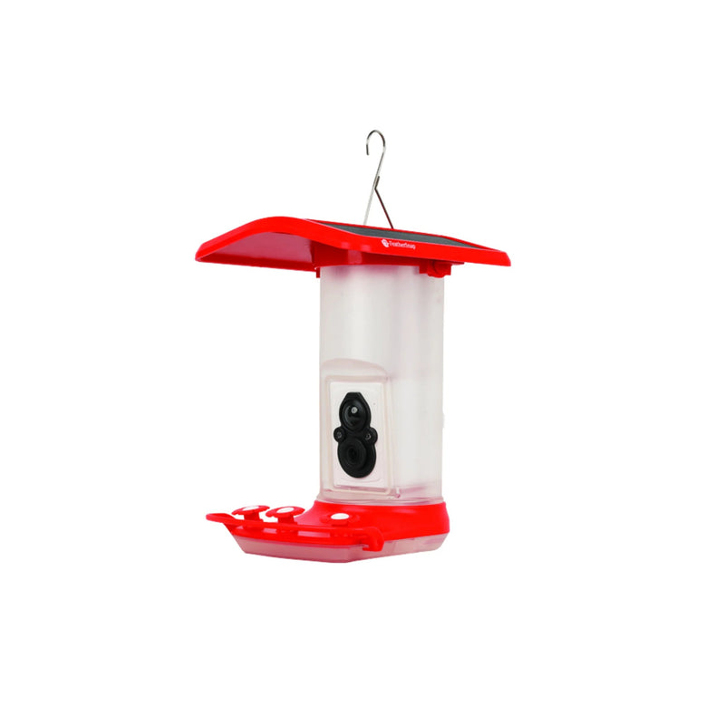 FeatherSnap Smart Hummingbird Feeder - Red