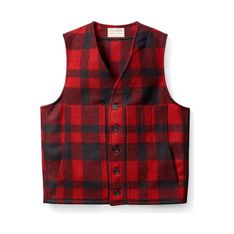 Filson Men's Mackinaw Wool Vest - Red/Black