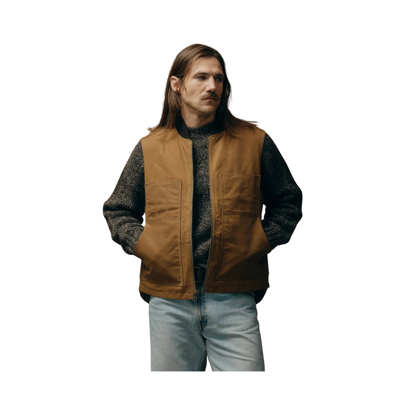 Filson Men's Tin Cloth Insulated Work Vest - Dark Tan