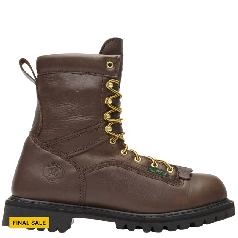 Georgia Boot Men's Lace To Toe Waterproof Work Boots - Brown