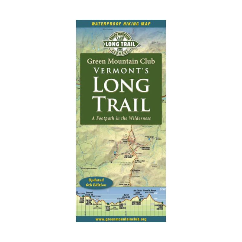 Green Mountain Long Trail 6th Edition Waterproof Hiking Map
