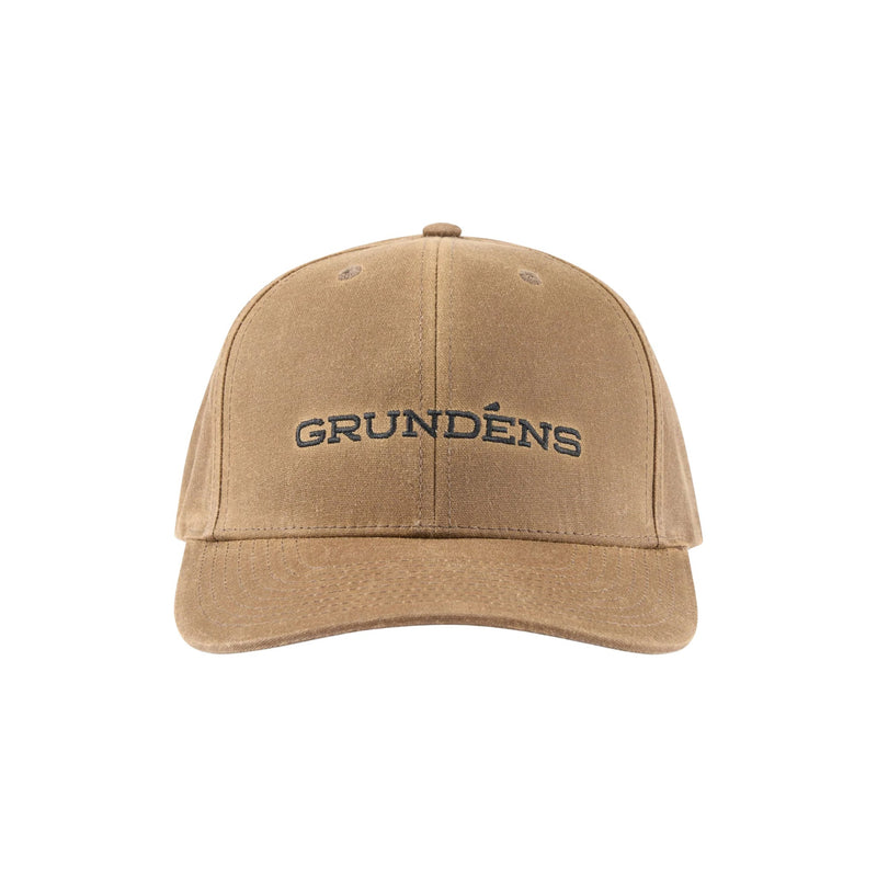 Grundens Wordmark Waxed Trucker Hat - Brown