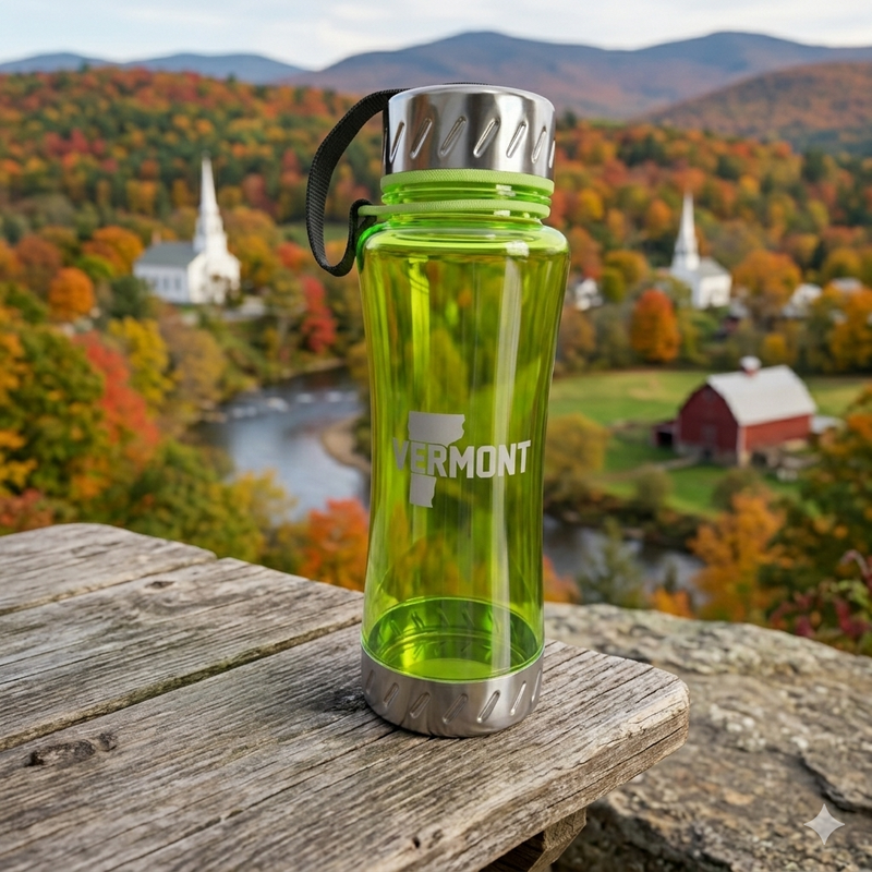 Vermont Water Bottle - Neon Green