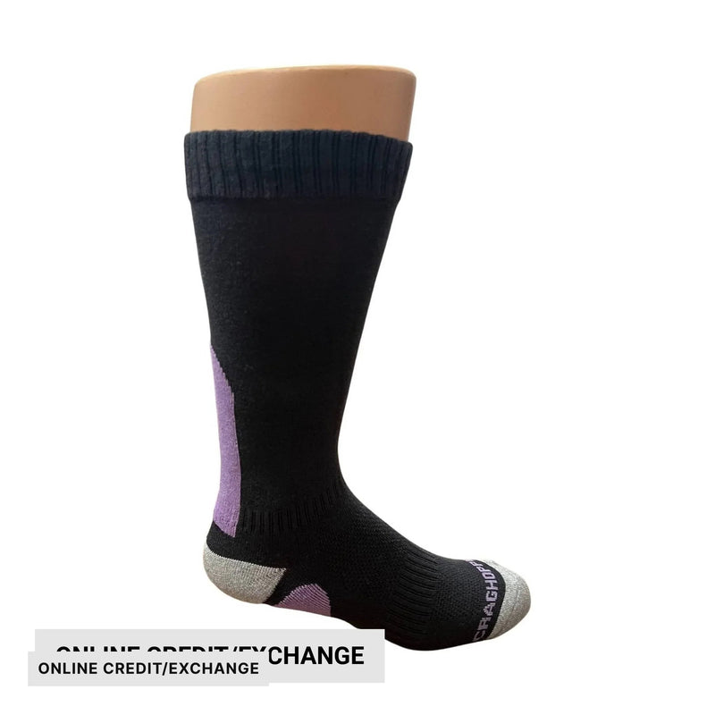 Insect Shield Anti-Insect Sock - Charcoal/Purple