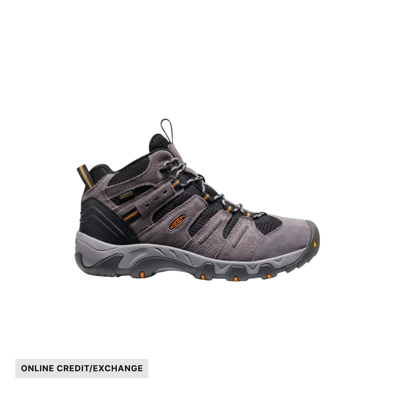 KEEN Men's Headout Waterproof Mid Hiking Boots - Magnet/Orange Pepper