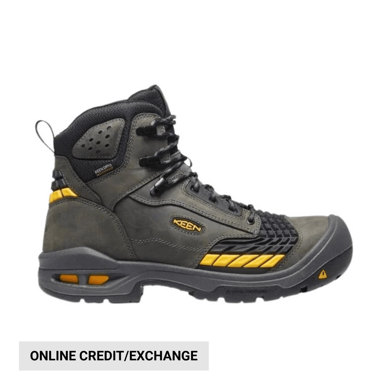 KEEN Utility Men's Troy Carbon-Fiber Toe Work Boot - Magnet/Black/Yellow