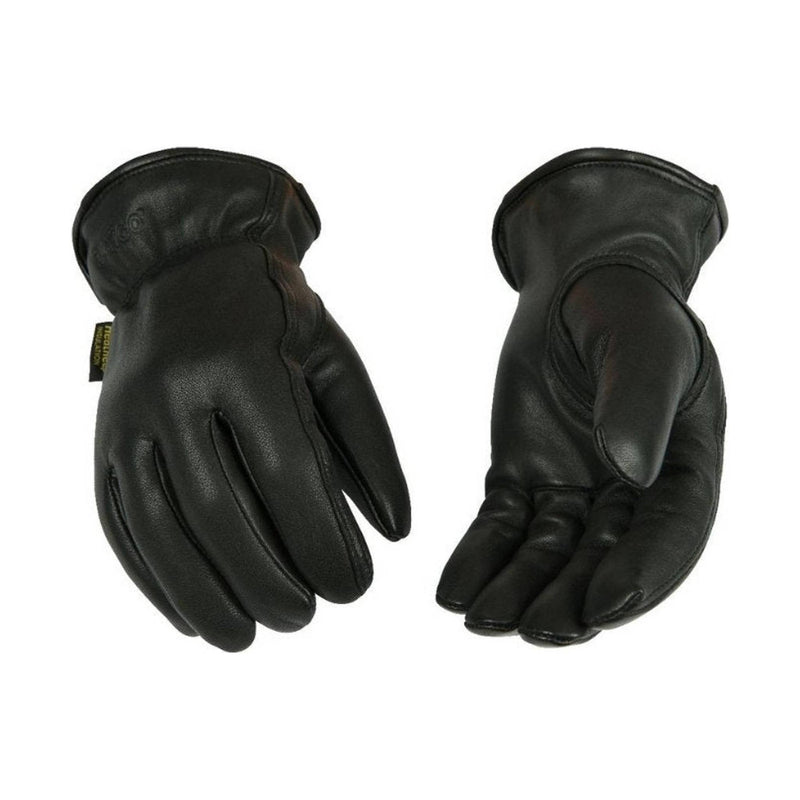 Kinco Men's Lined Grain Goatskin Leather Driver - Black