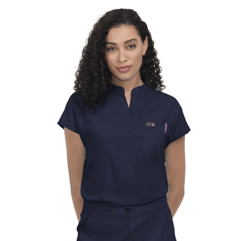 Koi Women's Ari Scrub Top - Navy