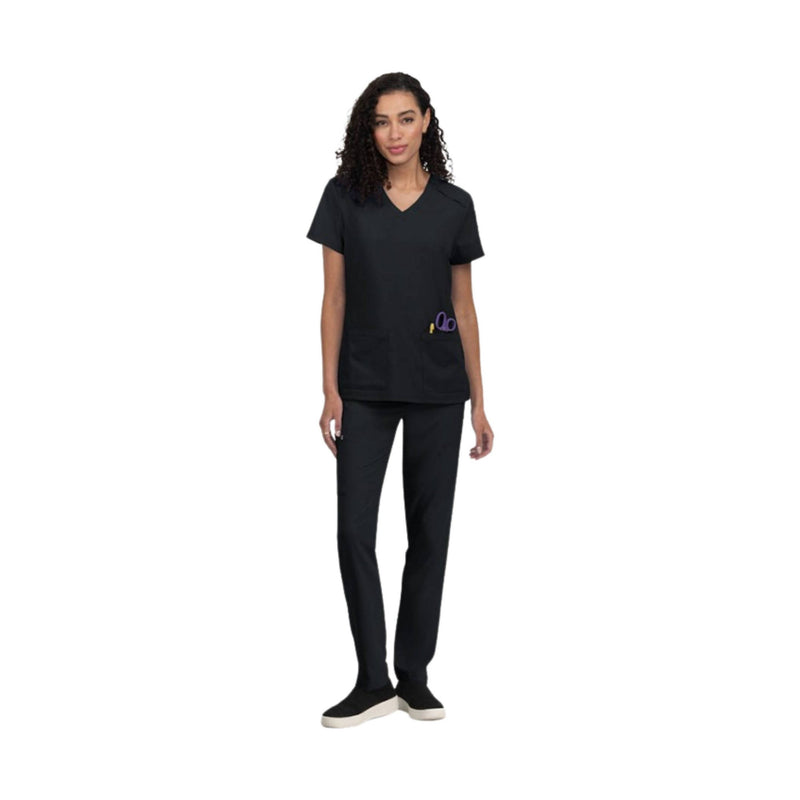 Koi Women's Cardi Scrub Top - Black