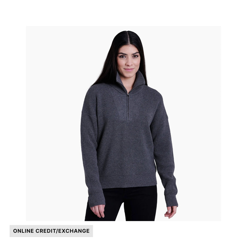 Kuhl Women's Norda Quarter Zip Sweater - Charcoal