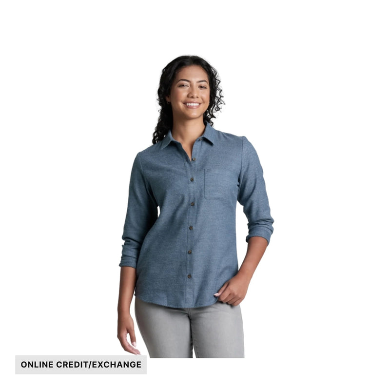 Kuhl Women's Whisper Flannel - Metal Blue
