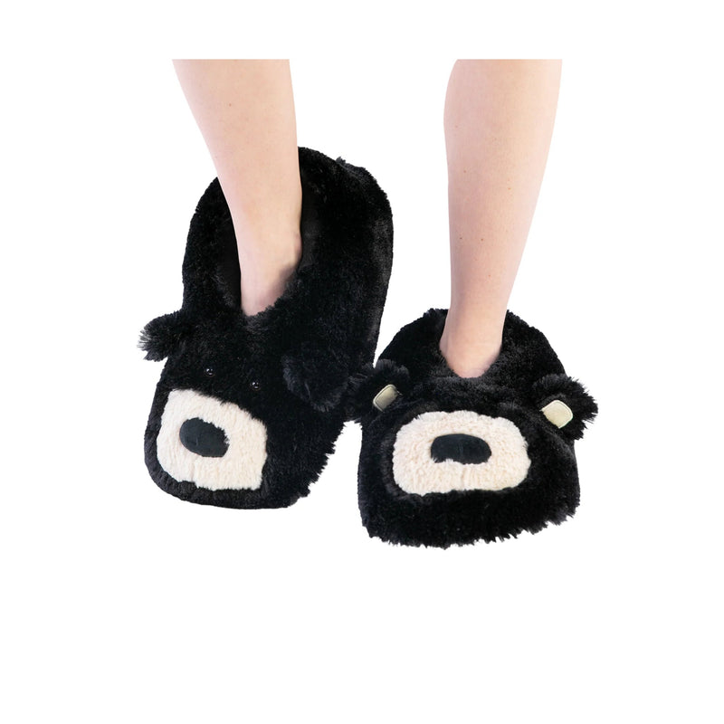 Lazy One Bear Critter Slippers - Black