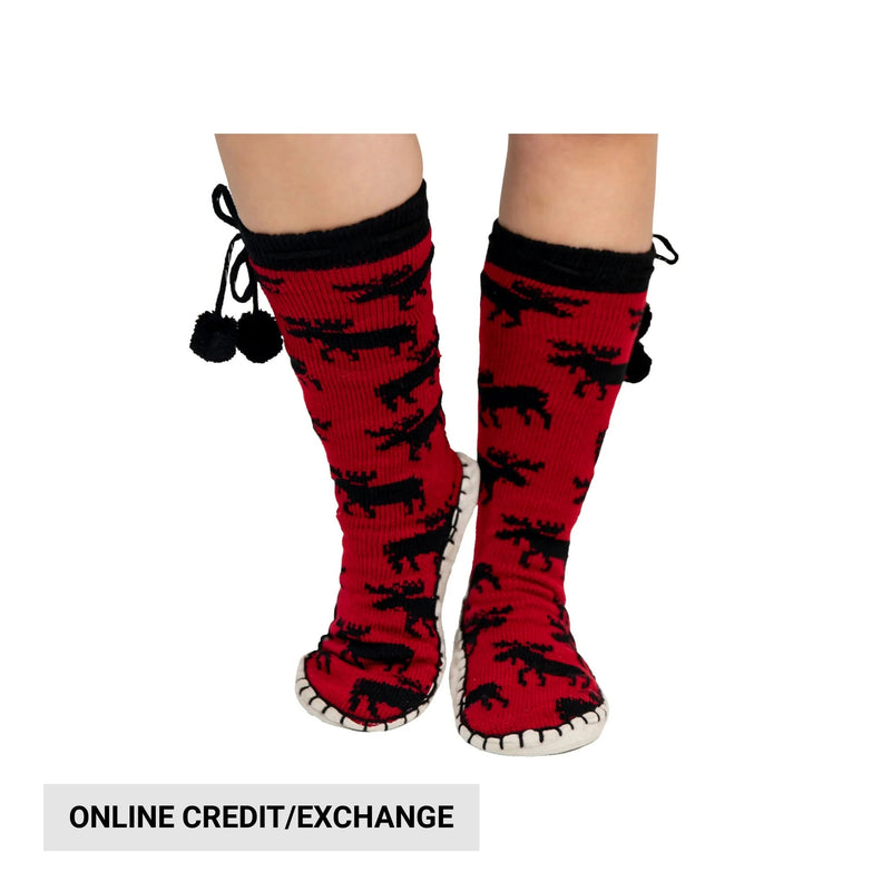 Lazy One Mukluk Slippers - Red/Black