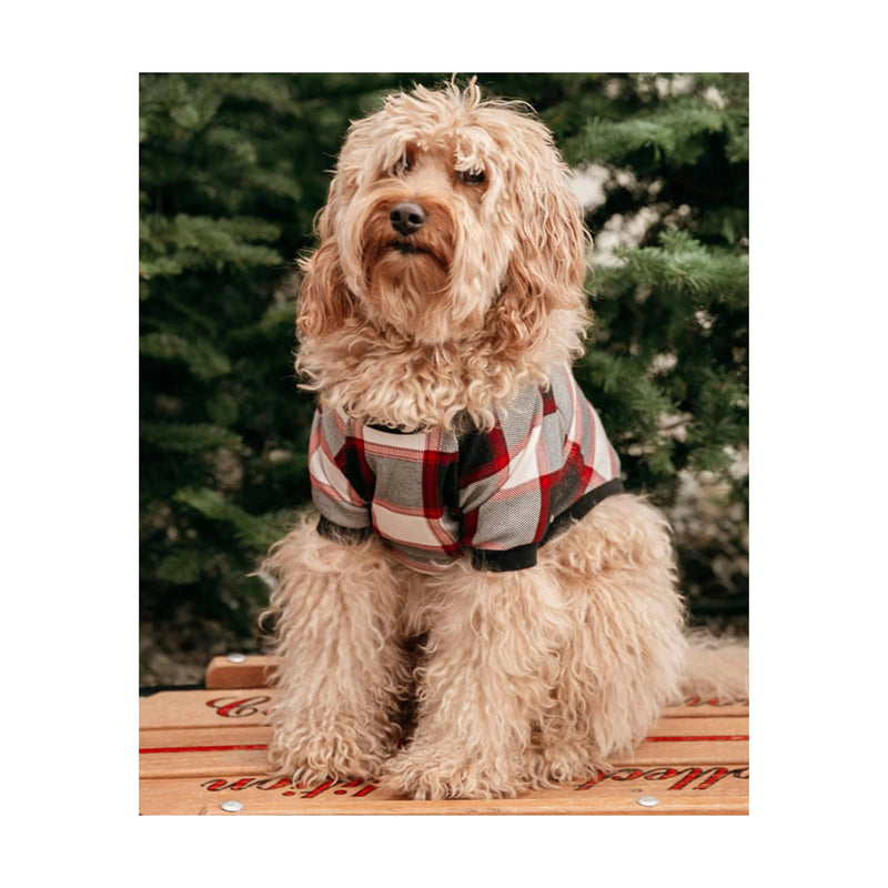 Lazy One VT Dog Shirt - Black Plaid