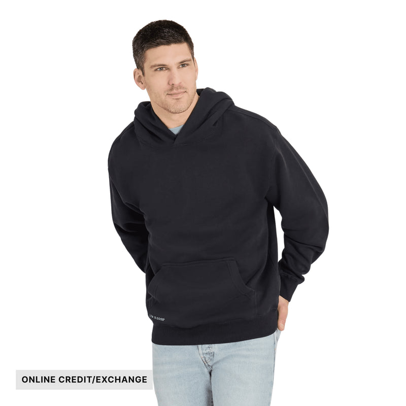 Life Is Good Men's Crafty LIG Good Vibes Fleece Hoodie - True Black