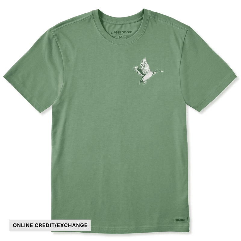 Life Is Good Men's Mallard Short Crusher Tee - Granite Green