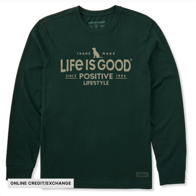 Life Is Good Men's Positive Lifestyle Long Sleeve Tee - Treeline Green