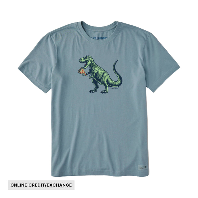 Life Is Good Men's Snack Attack T Rex Crusher LITE Tee - Smokey Blue