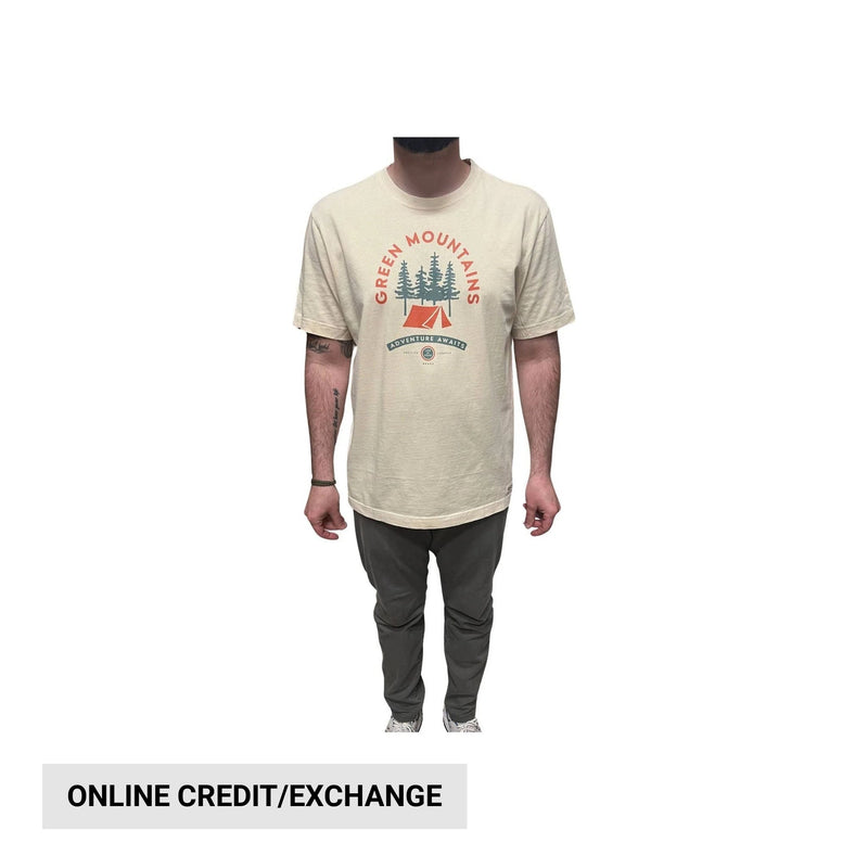 Life Is Good Men's Green Mountains Exclusive Adventure Crusher Tee - Putty White